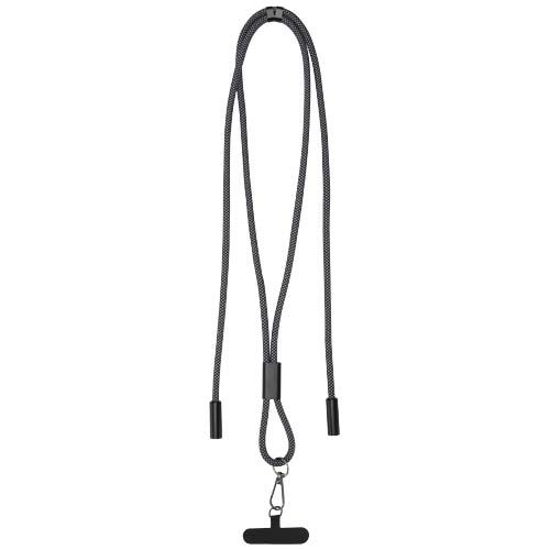 black Cable de carga SMART de 65 W de RPET con cordón