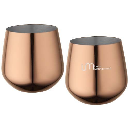 oro rosa Juego de tazas de acero inoxidable Cascade de 540 ml