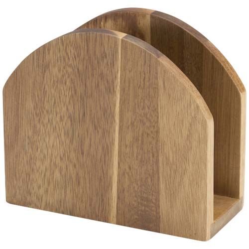 madera Servilletero de madera de acacia con un toque encantador