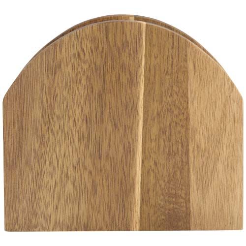 madera Servilletero de madera de acacia con un toque encantador