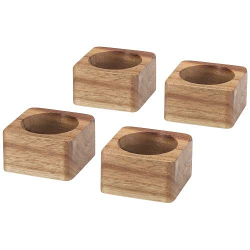 Ronds de serviette en bois d'acacia Napora, Objets publicitaires personnalisés