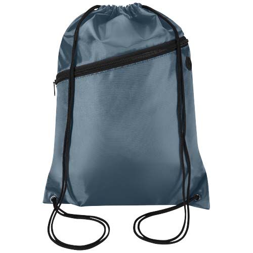 azul heladero Bolsa con cordón Oriole de RPET con bolsillo frontal con cremallera, 5 l
