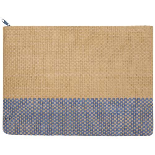 azul mar Bolsa con cremallera de papel de paja Rhythm, 3 litros