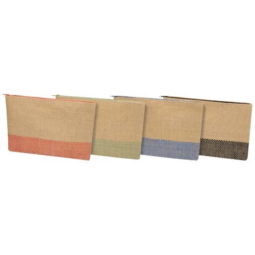 azul mar Bolsa con cremallera de papel de paja Rhythm, 3 litros