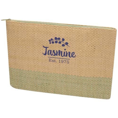 verde chiné Bolsa con cremallera de papel de paja Rhythm, 3 litros