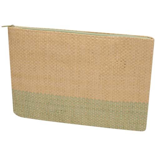 verde chiné Bolsa con cremallera de papel de paja Rhythm, 3 litros