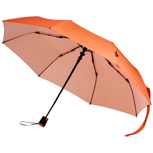 orange Paraguas Agnes de 53 cm, plegable y con apertura automática, fabricado en RPET