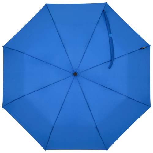 azulón Paraguas Agnes de 53 cm, plegable y con apertura automática, fabricado en RPET
