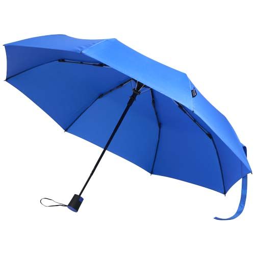 azulón Paraguas Agnes de 53 cm, plegable y con apertura automática, fabricado en RPET