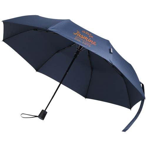 azul marino Paraguas Agnes de 53 cm, plegable y con apertura automática, fabricado en RPET