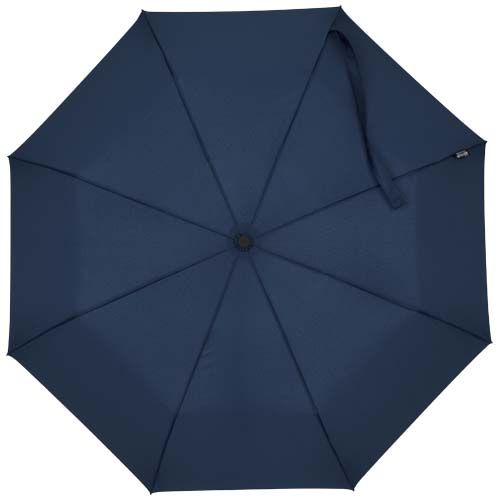 azul marino Paraguas Agnes de 53 cm, plegable y con apertura automática, fabricado en RPET