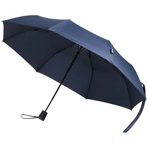 azul marino Paraguas Agnes de 53 cm, plegable y con apertura automática, fabricado en RPET