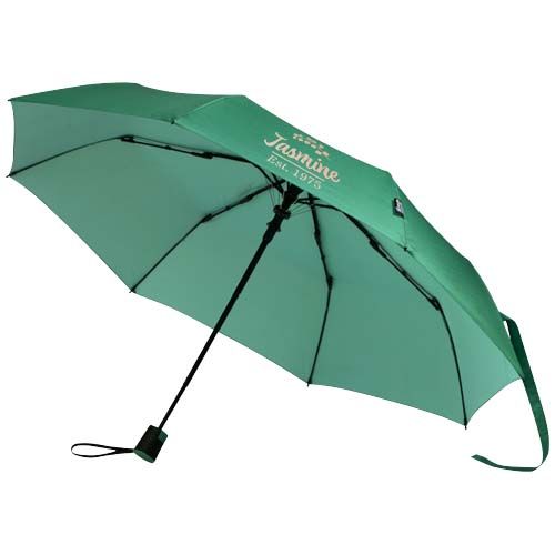 green Paraguas Agnes de 53 cm, plegable y con apertura automática, fabricado en RPET