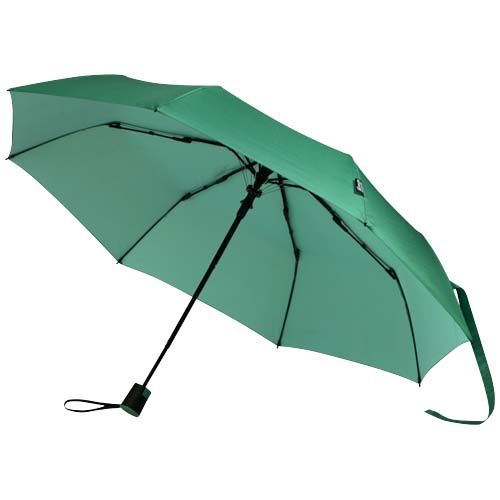 green Paraguas Agnes de 53 cm, plegable y con apertura automática, fabricado en RPET