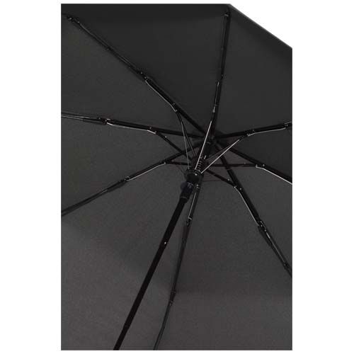black Paraguas Agnes de 53 cm, plegable y con apertura automática, fabricado en RPET