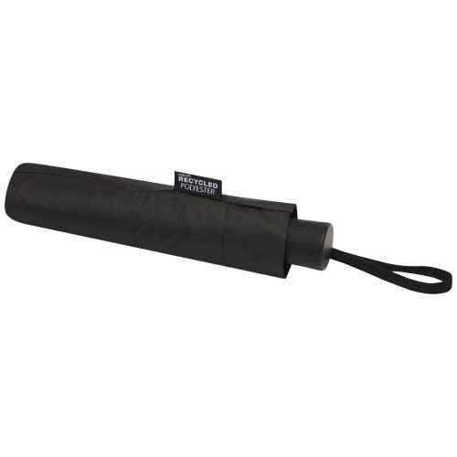 black Paraguas Agnes de 53 cm, plegable y con apertura automática, fabricado en RPET