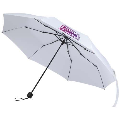 white Paraguas manual plegable Aaron de 23 pulgadas