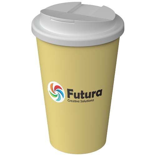 amarillo plátano claro Vaso térmico Americano® Infiniti de 350 ml con tapa a prueba de derrames