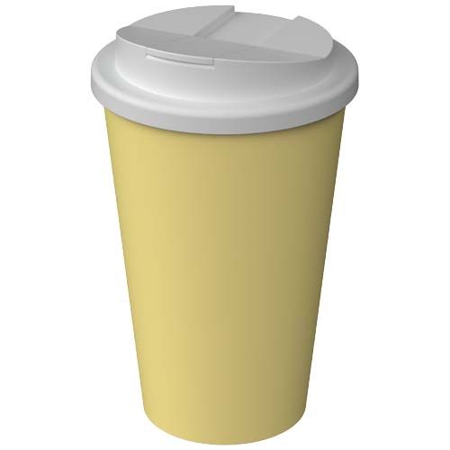 amarillo plátano claro Vaso térmico Americano® Infiniti de 350 ml con tapa a prueba de derrames