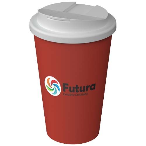 rojo de ladrillo Vaso térmico Americano® Infiniti de 350 ml con tapa a prueba de derrames