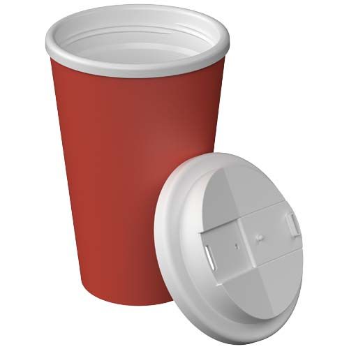 rojo de ladrillo Vaso térmico Americano® Infiniti de 350 ml con tapa a prueba de derrames
