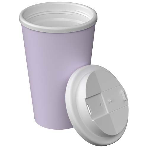 lila Vaso térmico Americano® Infiniti de 350 ml con tapa a prueba de derrames