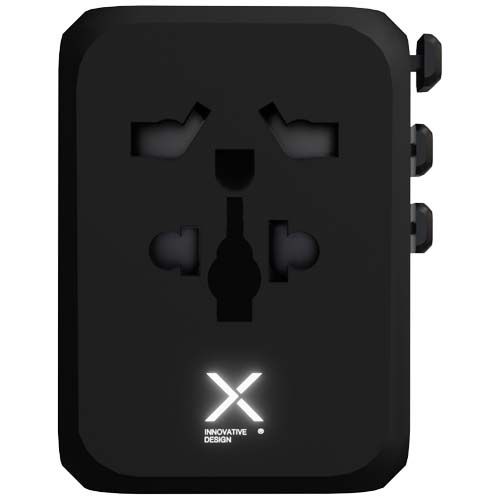 black Adaptador universal de viaje SCX.design T16