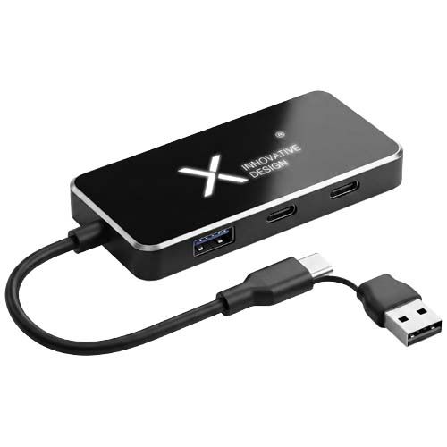 black SCX.design H22, multipuertos USB 7 en 1