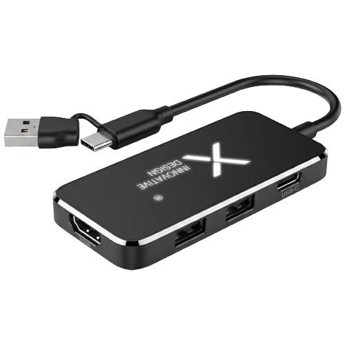 black SCX.design H22, multipuertos USB 7 en 1