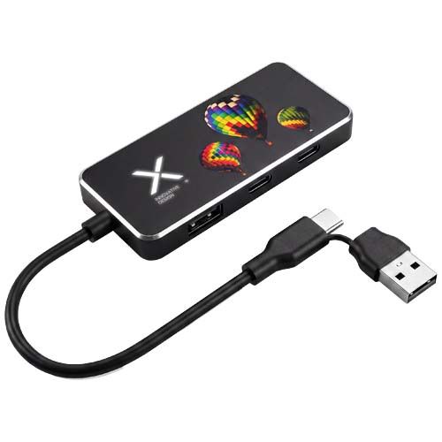 black SCX.design H22, multipuertos USB 7 en 1