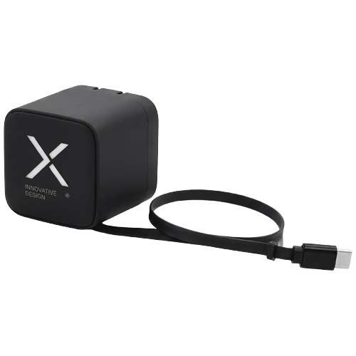 black Adaptador de viaje SCX.design T21 de 65 W