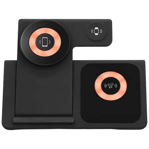 black SCX.design W38 MagStand: estación de carga inalámbrica 4 en 1