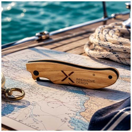 Cuchillo plegable de madera de olivo T33 de SCX.design
