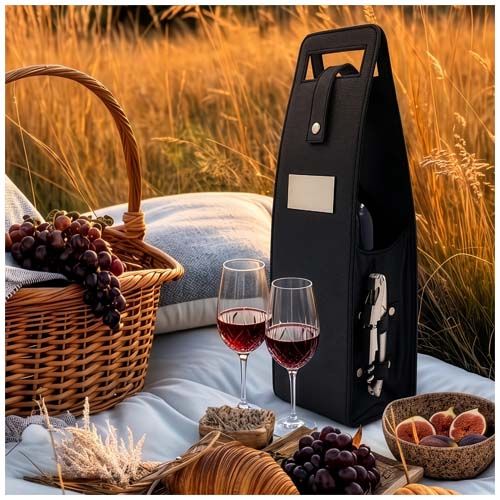 black Funda para botella de vino SCX.design K09