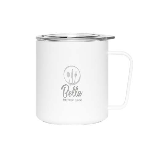 white Taza de acampada MiiR de acero inoxidable con aislamiento al vacío, de 354 ml
