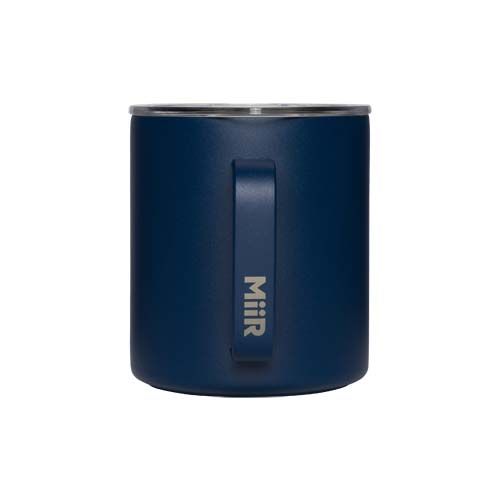 azul oscuro Taza de acampada MiiR de acero inoxidable con aislamiento al vacío, de 354 ml