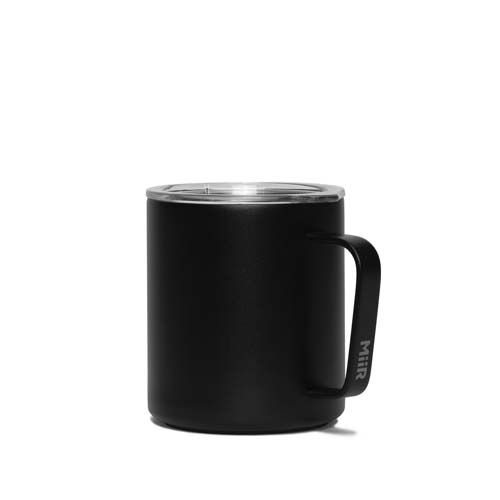 black Taza de acampada MiiR de acero inoxidable con aislamiento al vacío, de 354 ml