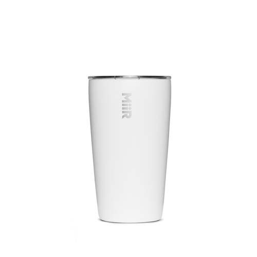 white Vaso de acero inoxidable con aislamiento al vacío MiiR de 354 ml