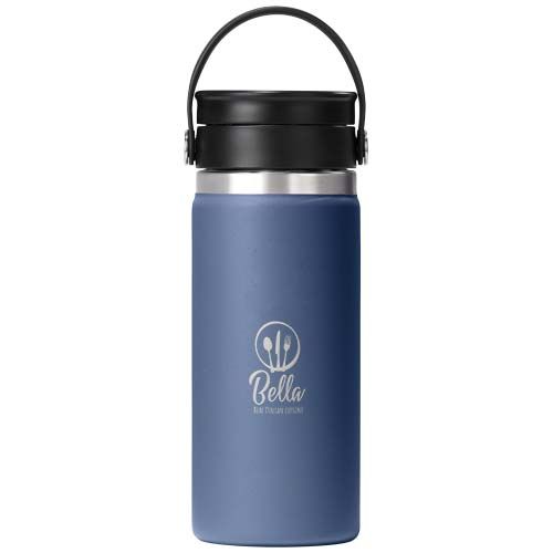 azul medio Vaso térmico de acero inoxidable Hydro Flask de boca ancha, 473 ml, con tapa Flex Sip™