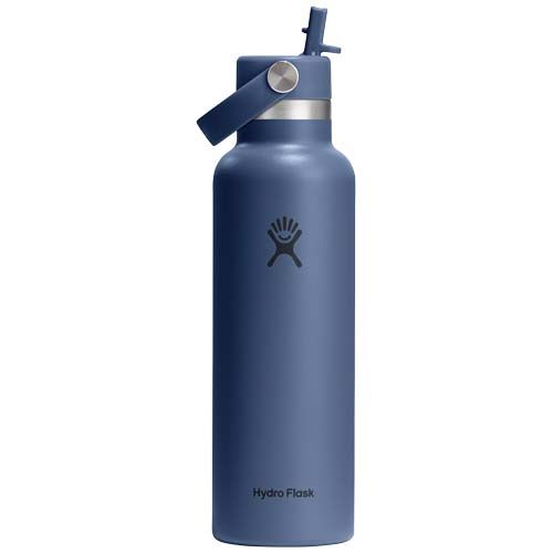 Botella de agua Hydro Flask de acero inoxidable con aislamiento térmico, boca estándar, 621 ml, con tapón con pajita