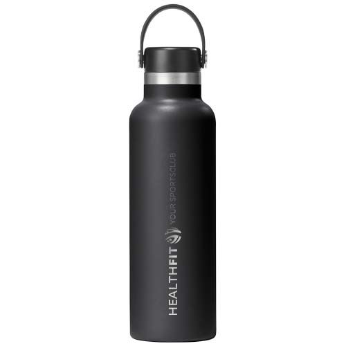 Botella de agua Hydro Flask de acero inoxidable con aislamiento térmico, boca estándar, 621 ml, con tapón con pajita