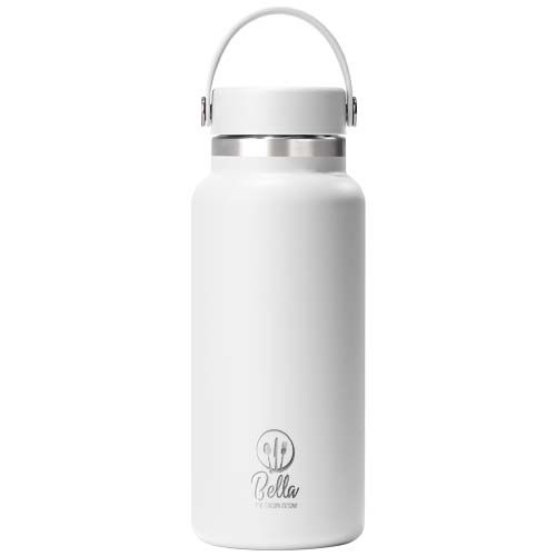 white Botella de agua térmica de acero inoxidable Hydro Flask de boca ancha, 946 ml
