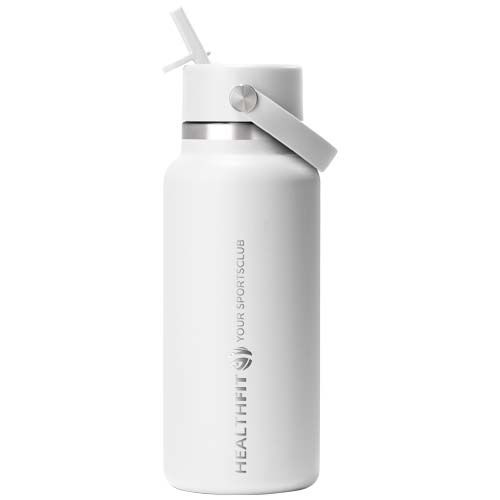 Botella de agua Hydro Flask de acero inoxidable con aislamiento térmico y boca ancha de 946 ml, con tapón con pajita