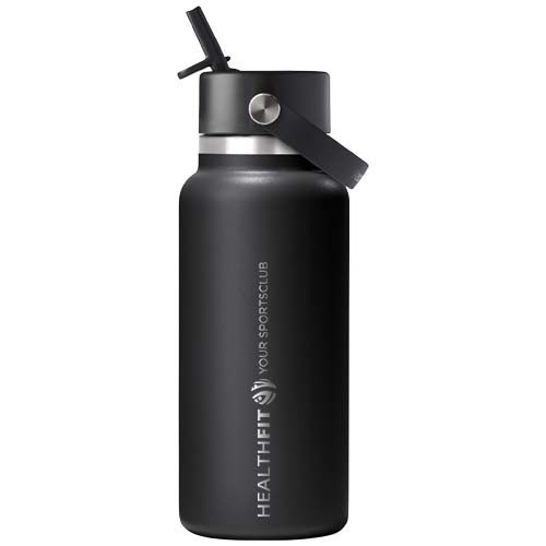 Botella de agua Hydro Flask de acero inoxidable con aislamiento térmico y boca ancha de 946 ml, con tapón con pajita