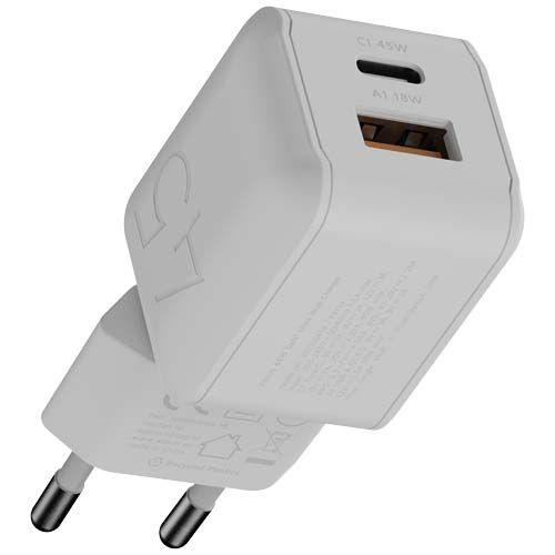 white Cargador de pared Xtorm NextGen de 45 W