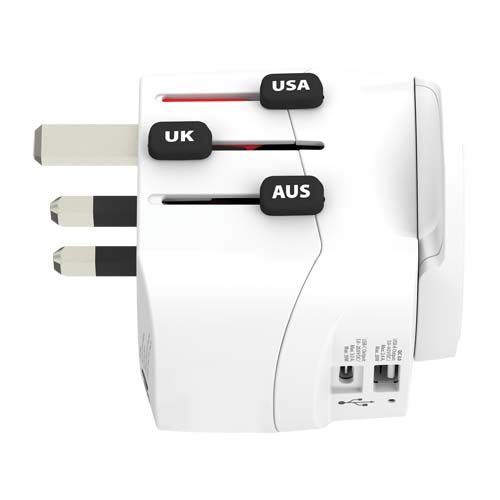 white Adaptador universal SKROSS® PRO Light USB AC30PD