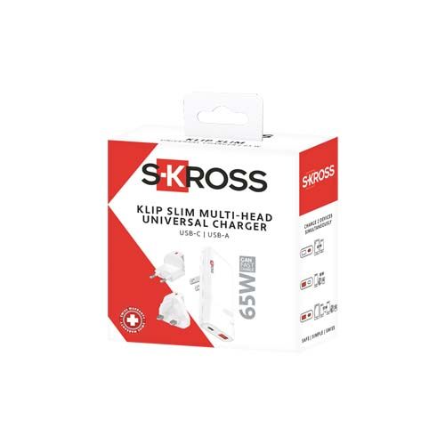 Cargador SKROSS® Klip Slim de 65 W con varias puntas