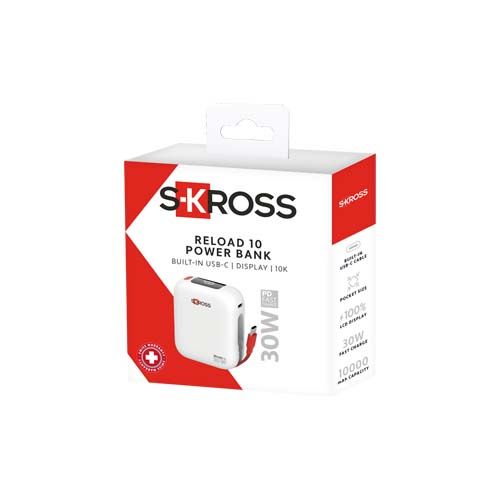 white Batería externa SKROSS® Reload de 10 000 mAh
