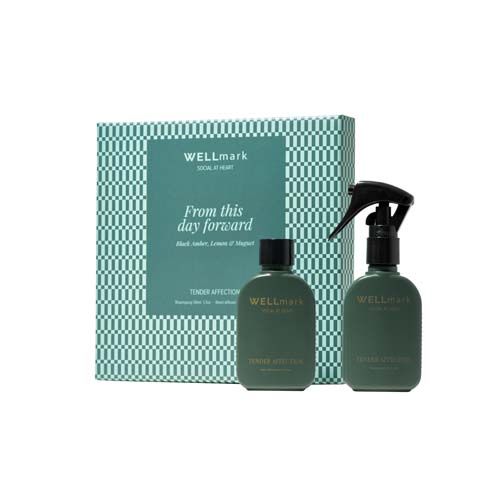 verde flash Set de regalo de Wellmark Tender Affection con un ambientador y un difusor de 50 ml
