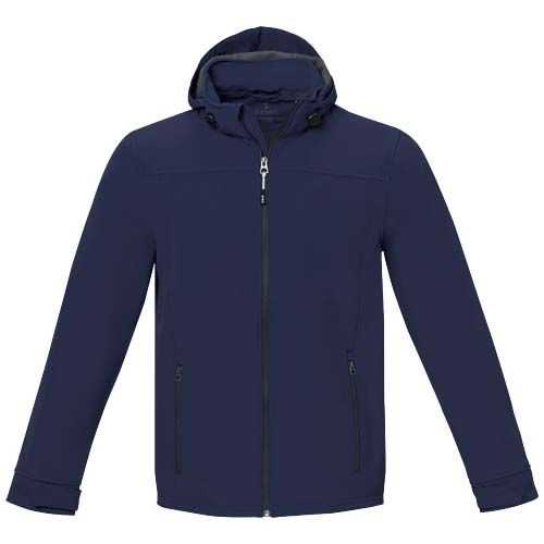 azul marino Chaqueta softshell reciclada GRS para hombre de Langley